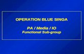 OPERATION BLUE SINGA PA / Media / IO Functional Sub-group.