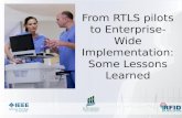 From RTLS pilots to Enterprise-Wide Implementation: Some Lessons Learned.