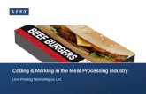 Coding & Marking in the Meat Processing industry Linx Printing Technologies Ltd.