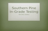 Southern Pine In- Grade Testing Fall 2011 Status.