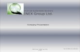 Advanced Sustainable Solutions ENEX Group Ltd. ENEX Group - ЕНЕКС Груп OOД © 2010 Company Presentation Doc Nr 504fa-ver.15.09.2010.