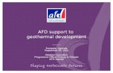 AFD support to geothermal development Kampala, Uganda September 20, 2011 Maitane Concellon Programme Officer Energy & Climate AFD Nairobi.