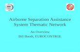 Airborne Separation Assistance System Thematic Network An Overview Bill Booth, EUROCONTROL.