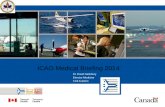 ICAO Medical Briefing 2014 Dr. David Salisbury Director Medicine Civil Aviation.
