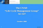 Defence Investment Investissement pour la Defense 1 AC/327 The CNAD “Life Cycle Management Group” AC/327 October 2008.