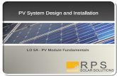 PV System Design and Installation LO 5A - PV Module Fundamentals.