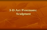 3-D Art Processes: Sculpture. An Introduction As an art form, sculpture differs from painting in that it exists in actual space. It can be seen, touched,