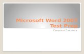 Microsoft Word 2007 Test Prep Computer Discovery.