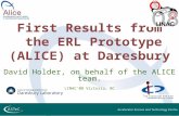First Results from the ERL Prototype (ALICE) at Daresbury David Holder, on behalf of the ALICE team. LINAC'08 Victoria, BC.