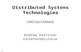 Distributed Systems Technologies CM0356/CM0456 Andrew Harrison a.b.harrison@cs.cf.ac.uk 1.