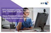 BT’s Assisted Living For Independence (ALFI) and ” Facelook” project in Suffolk Steve Powell BT Global Health Business Development Manager.