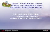Kerogen, thermal maturity, crude oil inclusions, & pyrobitumens in Bowser and Hazleton Group, Bowser Basin, B.C. L.D. Stasiuk and N.S.F. Wilson Natural.