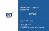NonStop™ Server Roadmap March 27, 2003 Suri Harish Director NonStop Product Management CTUG.