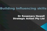 Explore the influencing process from a more strategic perspective  Identify constraints and thinking tools  Investigate the strategies from the.