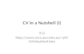 CV in a Nutshell (I) Yi Li yili/CV inNutshell.htm.