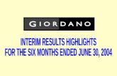 2 Group Financial Highlights For the Six Months Ended June 30 YOY change (%) 20042003 Turnover (HK$M)1,8581,527 21.7 Gross profit (HK$M)929710 30.8 EBITDA.