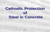 Cathodic Protection of Steel in Concrete. Steel in concrete Steel passivation in an alkaline environment with pH ≥ 9,5 Portland cement hydration > CSH.