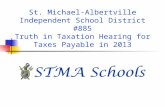 St. Michael-Albertville Independent School District #885 Truth in Taxation Hearing for Taxes Payable in 2013.