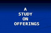 A STUDY ON OFFERINGS. JEWISH CONTRIBUTIONS FOR RELIGIOUS PURPOSES.