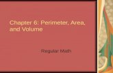 Chapter 6: Perimeter, Area, and Volume Regular Math.