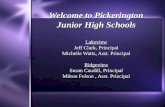 Welcome to Pickerington Junior High Schools Lakeview Jeff Clark, Principal Michelle Watts, Asst. Principal Ridgeview Susan Caudill, Principal Milton Folson,