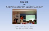 Report on ‘Mammalapuram Equity Summit’ 20 th to 23 rd October 2008 Mammalapuram, India.