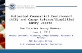 1 Automated Commercial Environment (ACE) and Cargo Release/Simplified Entry Update New York/New Jersey Brokers June 5, 2013 Monica Crockett, Director,