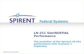 PROPRIETARY AND CONFIDENTIAL The evolution of the Spirent LN-251 performance with Scenario 1 trajectory LN-251 SimINERTIAL Performance.