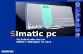 SIMATIC Microbox PC 420 Automation and Drives imatic pc Technical Information SIMATIC Microbox PC 427B s.