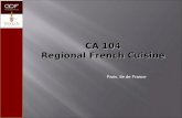 CA 104 Regional French Cuisine Paris, Ile de France.