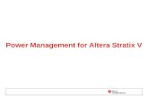 Power Management for Altera Stratix V. FPGA Power Requirements.