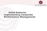 Allied Bakeries Implementing Corporate Performance Management Allied Bakeries Implementing Corporate Performance Management