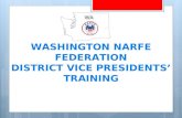 WASHINGTON NARFE FEDERATION DISTRICT VICE PRESIDENTS’ TRAINING.