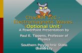 Chapter 32C - Electromagnetic Waves (Optional Unit) A PowerPoint Presentation by Paul E. Tippens, Professor of Physics Southern Polytechnic State University.