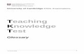 Teaching Knowledge Test (glossary)