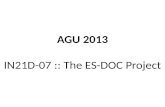 AGU 2013 IN21D-07 :: The ES-DOC Project. .