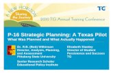 P-16 Strategic Planning: A Texas Pilot What Was Planned and What Actually Happened Dr. R.B. (Bob) Wilkinson Director, Analysis, Planning, and Assessment.