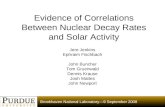 Brookhaven National Laboratory—9 September 2008 Evidence of Correlations Between Nuclear Decay Rates and Solar Activity Jere Jenkins Ephraim Fischbach.