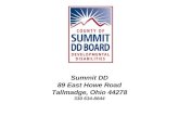Summit DD 89 East Howe Road Tallmadge, Ohio 44278 330 634-8644.