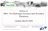 HySafe Coordination Committee Meeting, 8 March 2006, Oslo Status of WP5- The H ydrogen I ncident and A ccident D atabase Update March 2005 Christian Kirchsteiger,