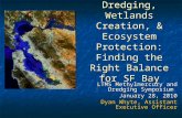 Dredging, Wetlands Creation, & Ecosystem Protection: Finding the Right Balance for SF Bay LTMS Methylmercury and Dredging Symposium January 28, 2010 Dyan.