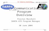 Doc.: IEEE 802.11-04/697r1 Submission July 2004 Peter Ecclesine, Cisco SystemsSlide 1 XG Communications Program Overview Preston Marshall DARPA ATO Program.