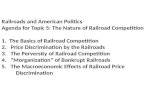 Railroads and American Politics Agenda for Topic 5: The Nature of Railroad Competition 1. The Basics of Railroad Competition 2. Price Discrimination by.