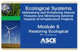 Ecological Systems Maintaining and Enhancing Natural Features and Minimizing Adverse Impacts of Infrastructure Projects Module 6 Restoring Ecological Function.