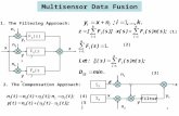 1 Multisensor Data Fusion 1. The Filtering Approach: F 1 (s) F 2 (s) F k (s) x n1n1 n2n2 nknk z y1y1 y2y2 ykyk (1) (2) (3) 2. The Compensation Approach:
