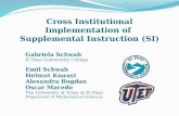 Cross Institutional Implementation of Supplemental Instruction (SI) Gabriela Schwab El Paso Community College Emil Schwab Helmut Knaust Alexandra Bogdan.