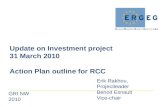 GRI NW 2010 Update on Investment project 31 March 2010 Action Plan outline for RCC Erik Rakhou, Projectleader Benoit Esnault Vice-chair.