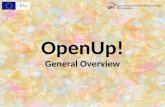 OpenUp! General Overview.  OpenUp! – What it aims at: Because access to multimedia resources from natural history collections in Europe.