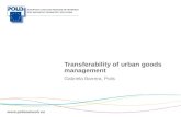 | Transferability of urban goods management Gabriela Barrera, Polis.