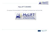 1 HyLIFT-DEMO European Demonstration of hydrogen powered fuel cell fork lifts.